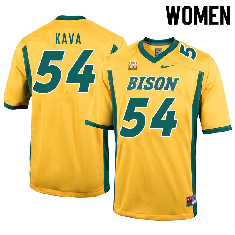 Women #54 Jake Kava North Dakota State Bison College Football Jerseys Sale-Yellow